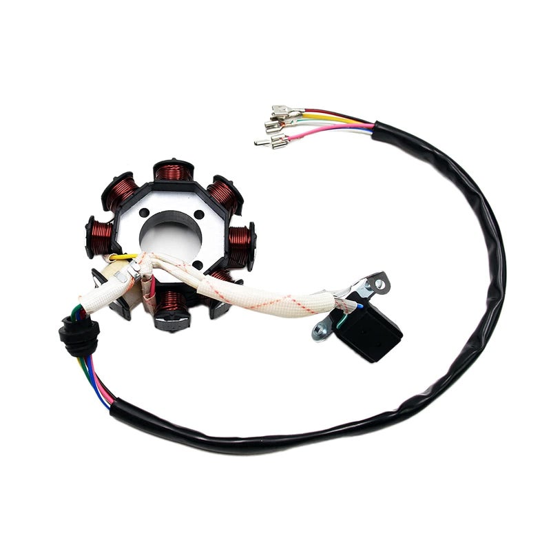 PRO BAT Full Electric Wiring Harness Wire Loom CDI Coil 8 Pole Stator Assembly For 4 Wheelers Stroke ATV Quad Pit Dirt Bike Buggy Go Kart 150cc 200cc 250cc 300cc Compatible with Zongshen Lifan YX - Image 5